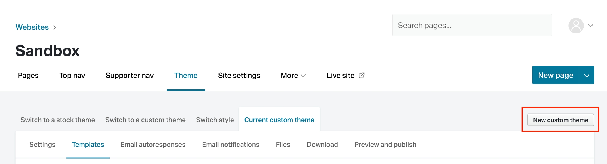 Adding a New Custom Theme